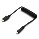 Cheaper Price USB 2.0A Mini to Micro USB Cable Charging Type Flexible Spring Cable